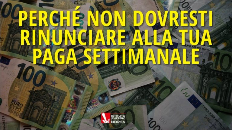 Perché non dovresti rinunciare alla tua paga settimanale